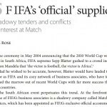 Os fornecedores oficiais da Fifa, por Rob Rose
