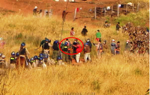 Momento do início do confronto. Foto Última Hora