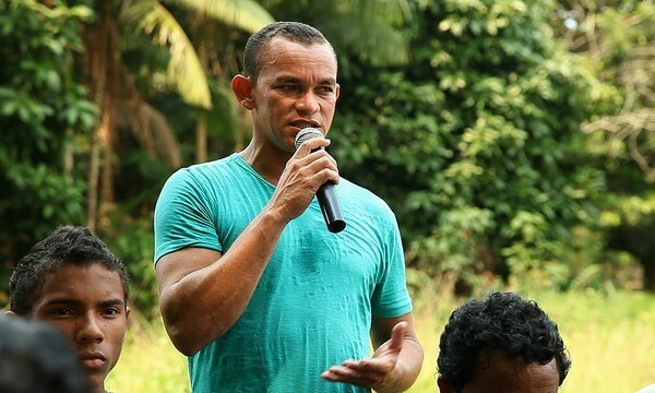 C.A.K, presidente da associação comunitária da Vila Pimental povoado em discórdia/ Foto: Fernanda Ligabue