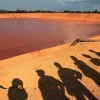 Lagoa artificial de deposição de rejeitos de bauxita na mina da Alcoa, em Juruti (PA)/ Foto: Fernanda Ligabue