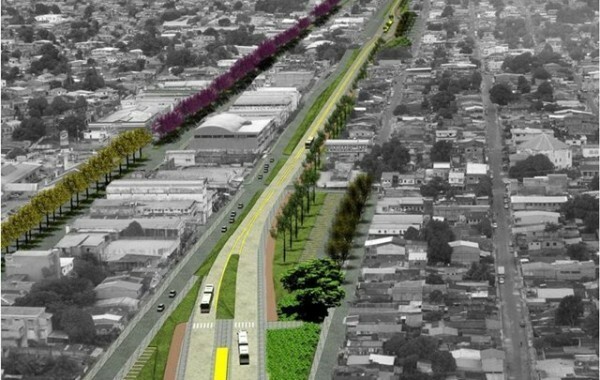Foto do projeto do BRT de Manaus que, após vários atrasos, ficou de fora da Copa. Crédito: Divulgação/Governo Federal