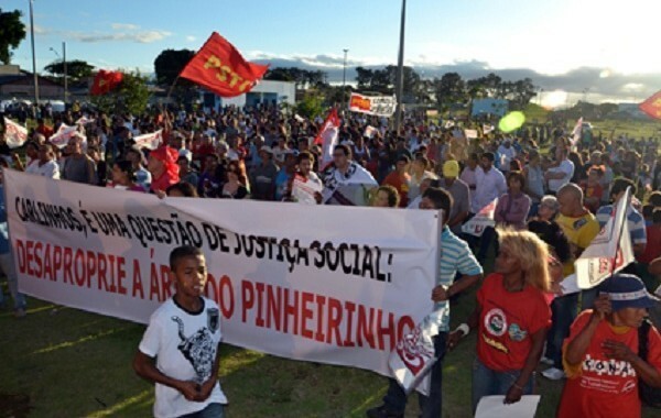 Manifestação do dia 22 de janeiro de 2013 (Foto: Vinicius Souza)