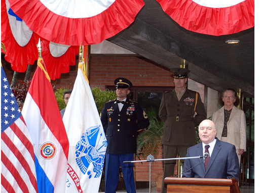Festa de 4 de julho ded 2012 celebrando a independência americana, na embaixada em Assunção. Foto: divulgação