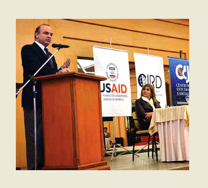 Michael Eschleman em evento da USAID. Foto: divulgação